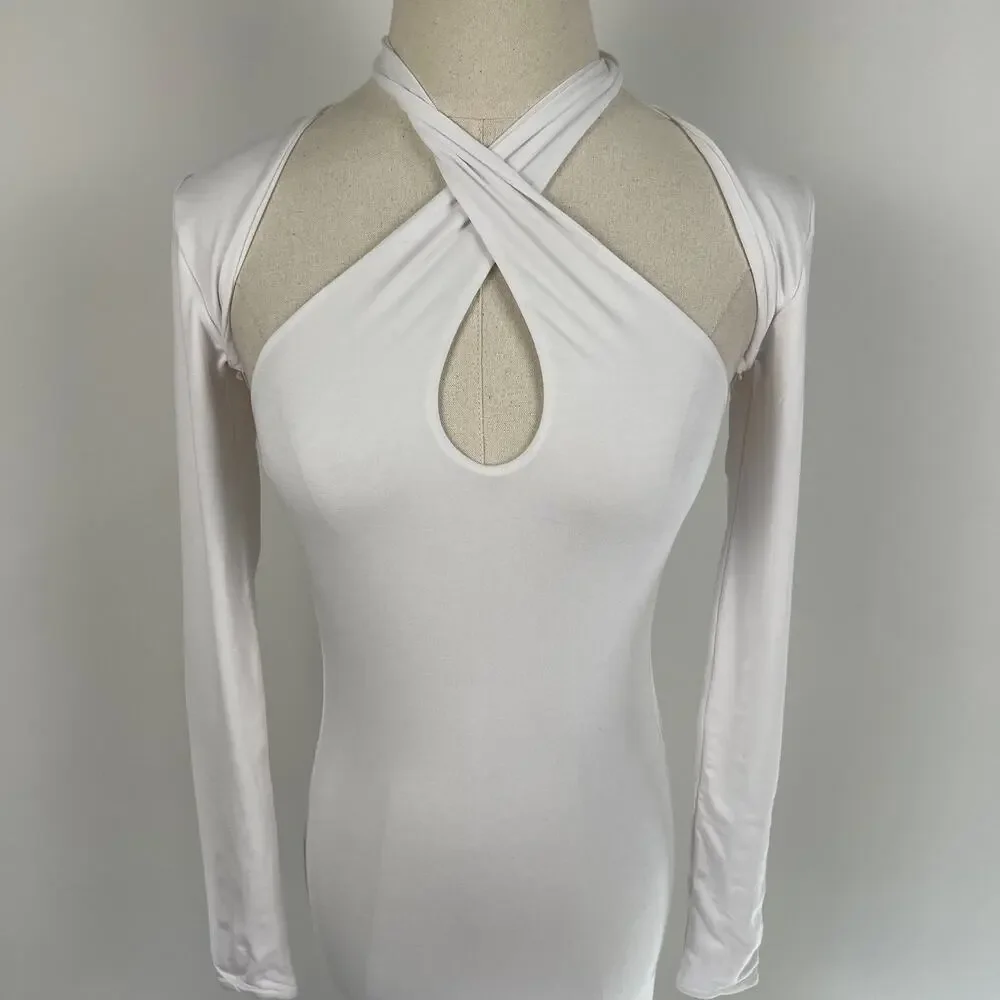 SER.O.YA White Lana Halter Mini Dress NWT Size XS - Picture 7 of 16